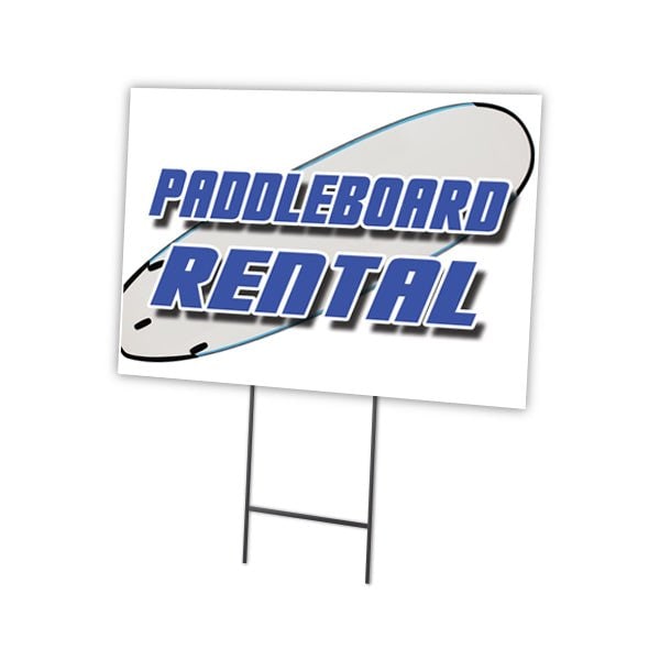 Paddle Board Rental Yard & Stake outdoor plastic coroplast window, C-1216-DS-Paddle Board Rental